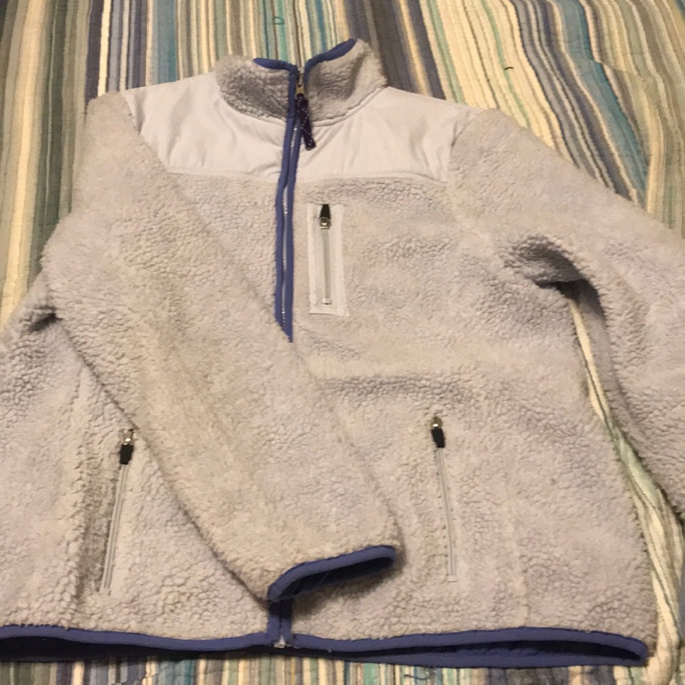 Fuzzy blue jacket